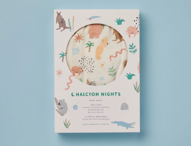 Halcyon Nights - Baby Swaddle Wrap - Outback Dreamers