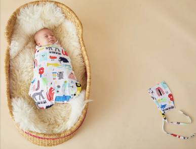 Halcyon Nights - Baby Swaddle Wrap - Big Band Party