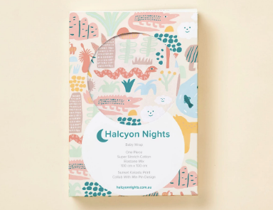 Halcyon Nights - Baby Swaddle Wrap - SUNSET KAKADU
