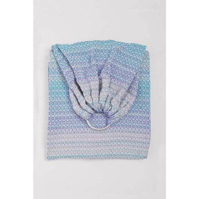 Lenny Lamb Ring Sling - Little Love Summer Sky (Merino, Silk, Wool, Cashmere, Cotton), , Ring Sling, Lenny Lamb, Carry Them Close - 2