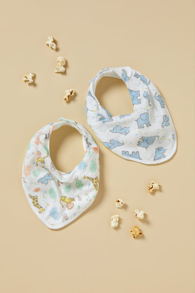 The Little Linen Company - Bibs (2pk) - Jungle Mates
