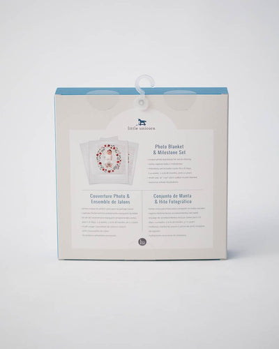 Little Unicorn - Photo Blanket Swaddle & Milestone Set - Summer Poppy