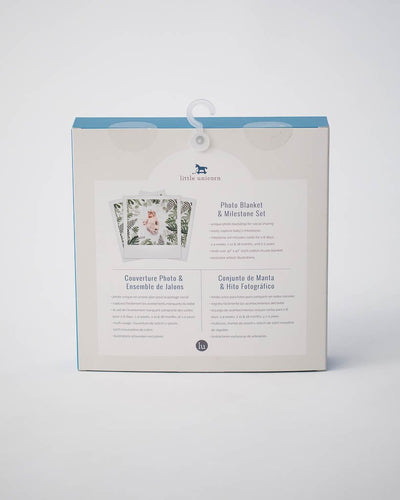 Little Unicorn - Photo Blanket Swaddle & Milestone Set - Tropical Leaf