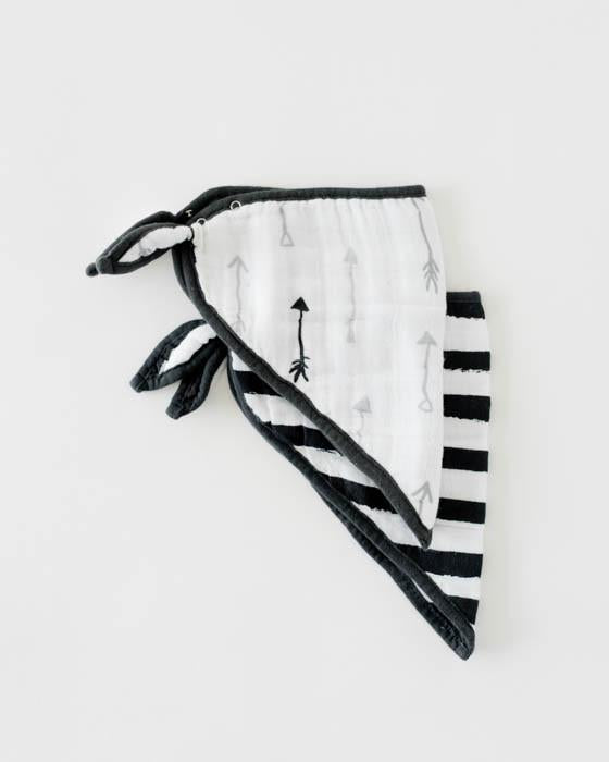 Little Unicorn - Bandana Bibs (2pk) - Ink Stripe