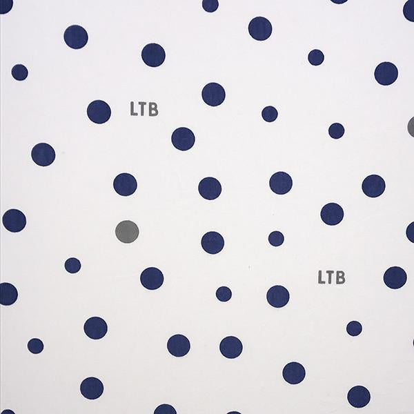 Little Turtle Baby - Stretch Jersey Swaddle - Navy Blue and Grey Spots