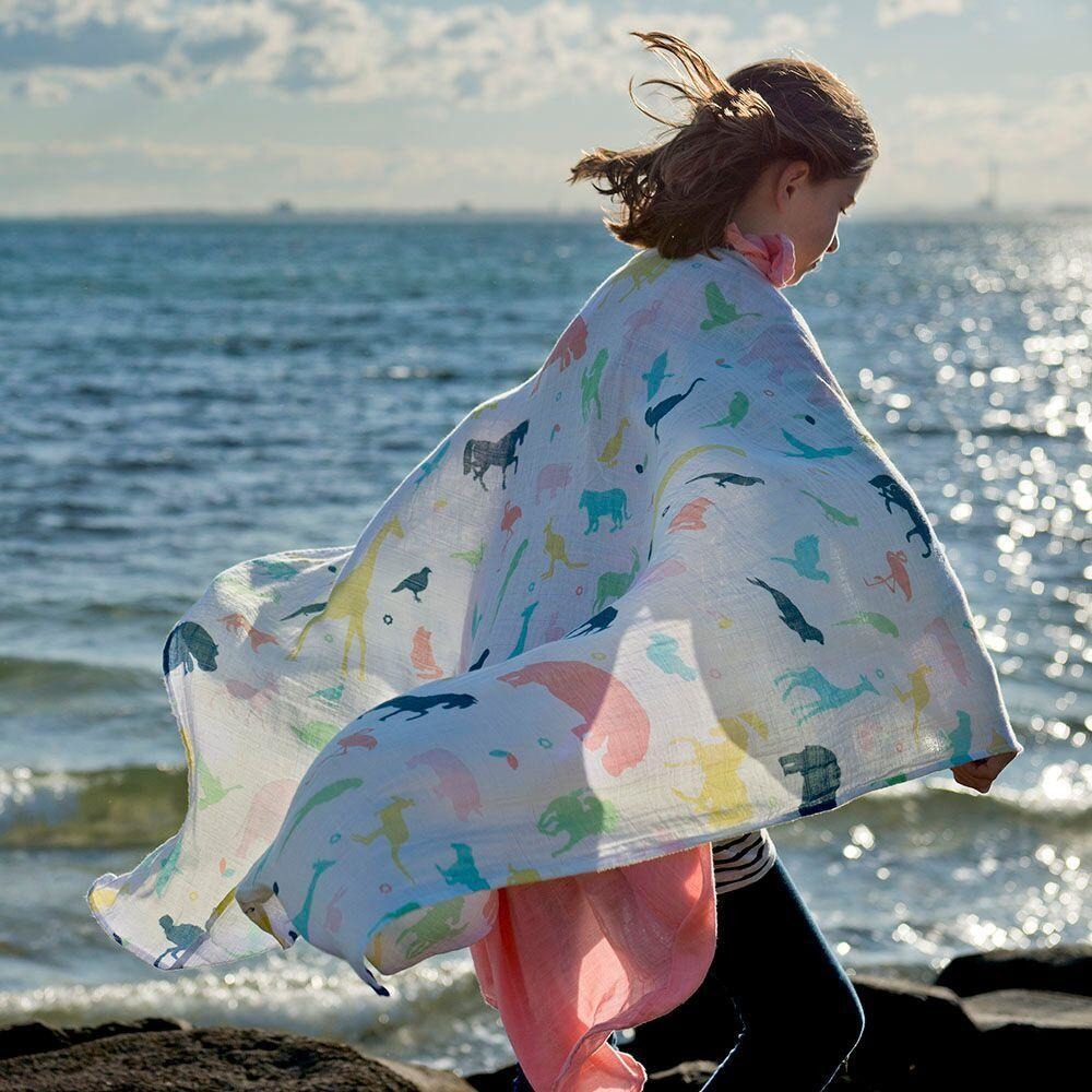 Weegoamigo Muslin Swaddle Wraps - Party Animals (4pk) - Swaddle - Weegoamigo - Afterpay - Zippay Carry Them Close