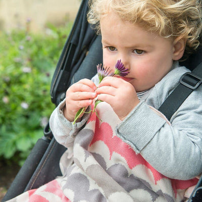 Weegoamigo Bamboo Knitted Baby Blanket - RicRac Alice - Baby Blankets - Weegoamigo - Afterpay - Zippay Carry Them Close