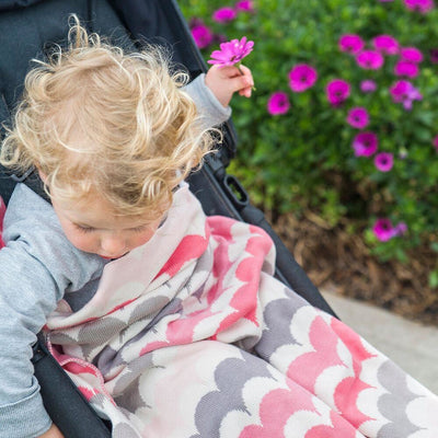 Weegoamigo Bamboo Knitted Baby Blanket - RicRac Alice - Baby Blankets - Weegoamigo - Afterpay - Zippay Carry Them Close