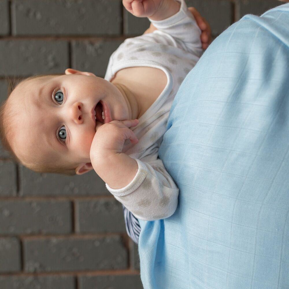 Weegoamigo Bamboo Swaddle Wraps - Lapis - Swaddle - Weegoamigo - Afterpay - Zippay Carry Them Close