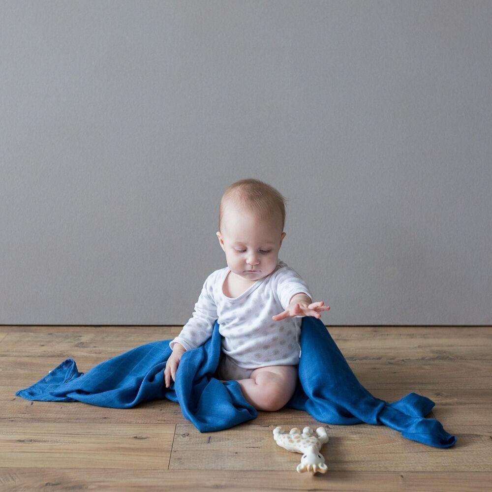 Weegoamigo Bamboo Swaddle Wraps - Navy - Swaddle - Weegoamigo - Afterpay - Zippay Carry Them Close