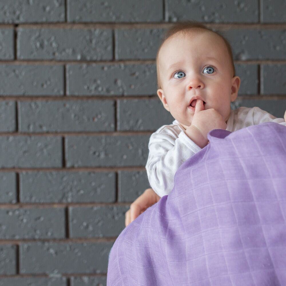 Weegoamigo Bamboo Swaddle Wraps - Plum - Swaddle - Weegoamigo - Afterpay - Zippay Carry Them Close