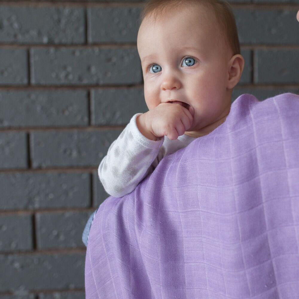 Weegoamigo Bamboo Swaddle Wraps - Plum - Swaddle - Weegoamigo - Afterpay - Zippay Carry Them Close