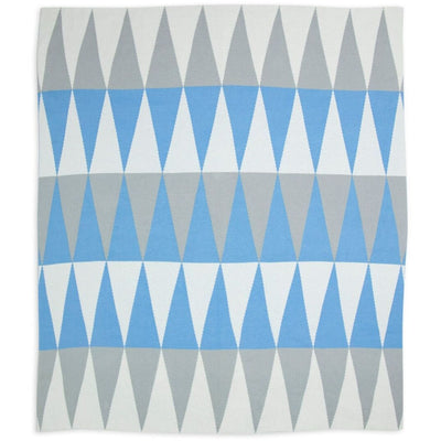 Weegoamigo Cotton Knitted Blanket - Carousel Blue - Baby Blankets - Weegoamigo - Afterpay - Zippay Carry Them Close