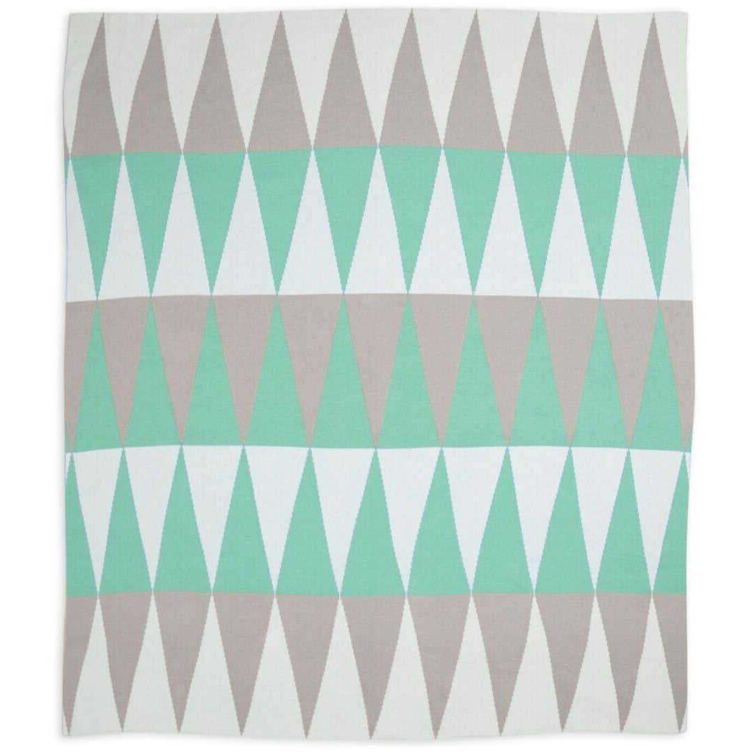 Weegoamigo Cotton Knitted Blanket - Ziggy Green - Baby Blankets - Weegoamigo - Afterpay - Zippay Carry Them Close