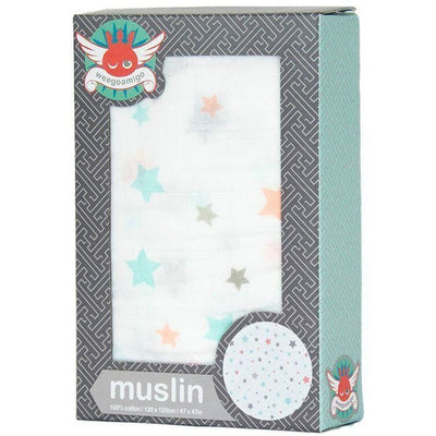 Weegoamigo Muslin Swaddle Wraps - Twinkle Blue - Swaddle - Weegoamigo - Afterpay - Zippay Carry Them Close