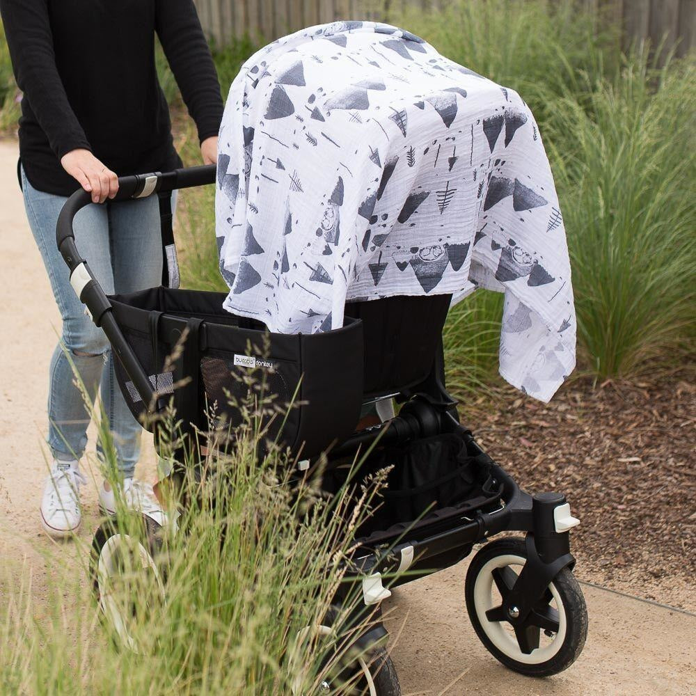 Weegoamigo Muslin Swaddle Wraps - Snowy Mountains - Swaddle - Weegoamigo - Afterpay - Zippay Carry Them Close