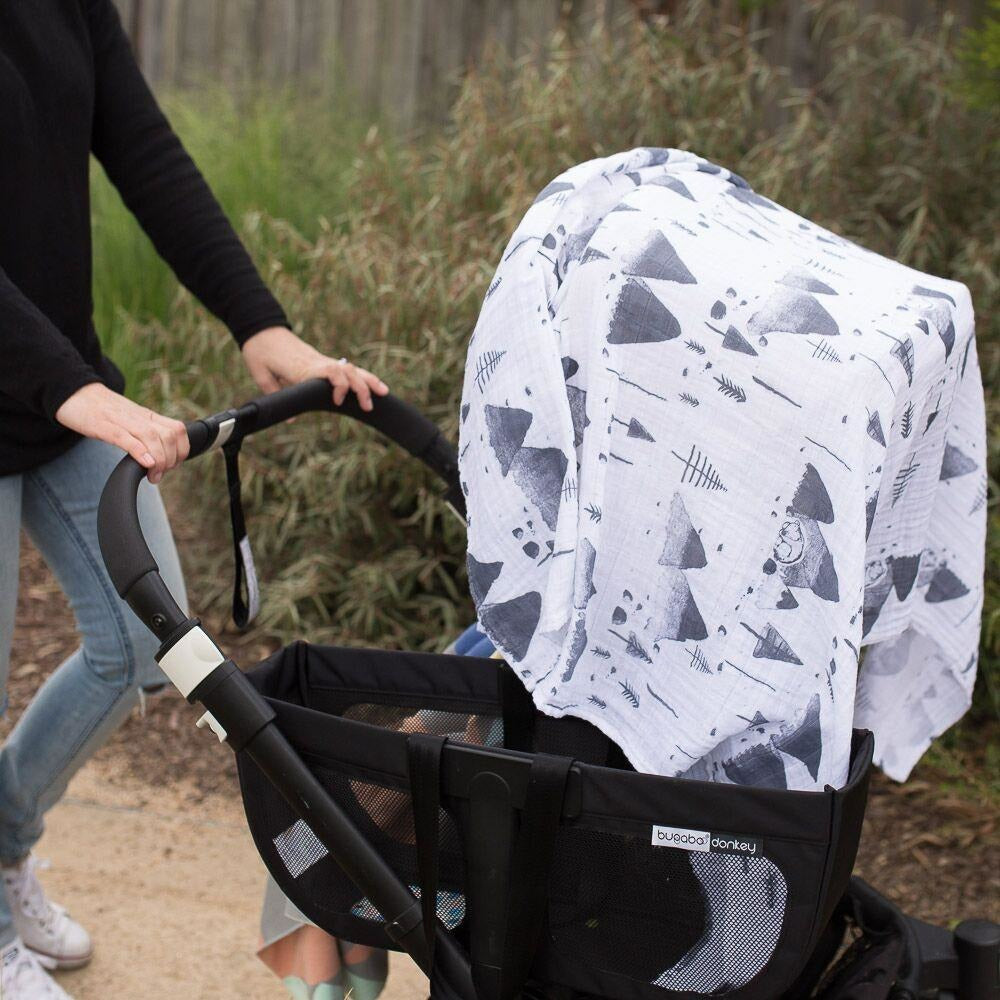 Weegoamigo Muslin Swaddle Wraps - Snowy Mountains - Swaddle - Weegoamigo - Afterpay - Zippay Carry Them Close