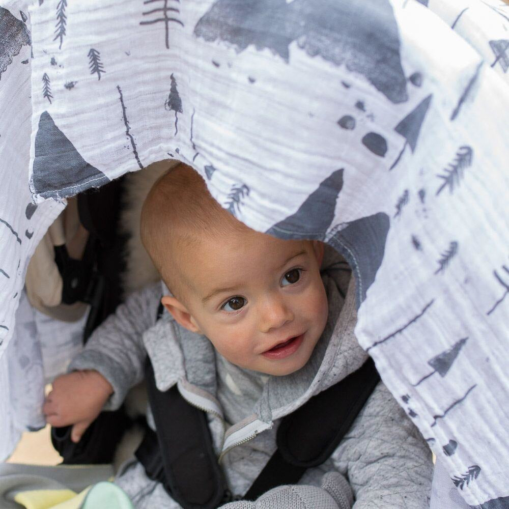 Weegoamigo Muslin Swaddle Wraps - Snowy Mountains - Swaddle - Weegoamigo - Afterpay - Zippay Carry Them Close