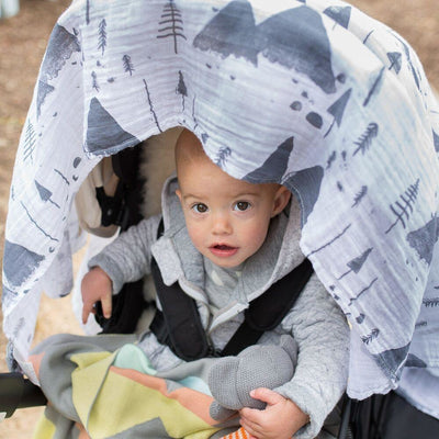 Weegoamigo Muslin Swaddle Wraps - Snowy Mountains - Swaddle - Weegoamigo - Afterpay - Zippay Carry Them Close