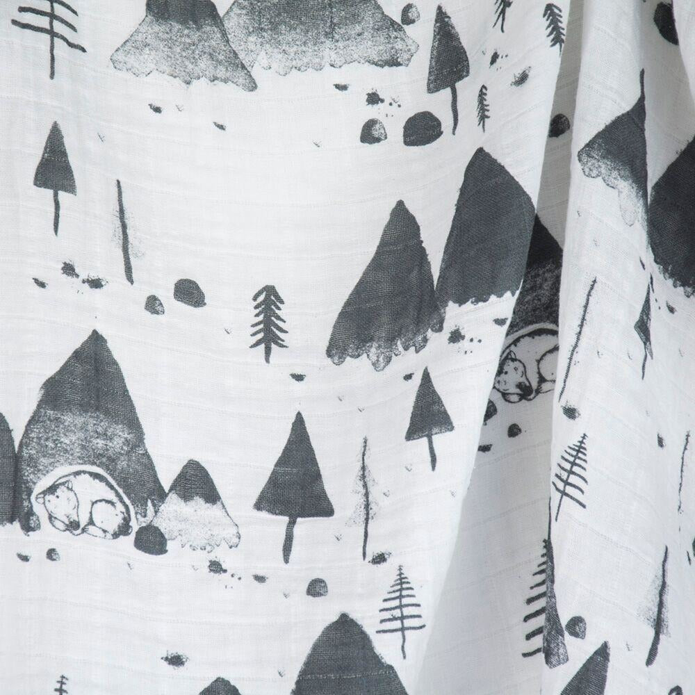 Weegoamigo Muslin Swaddle Wraps - Snowy Mountains - Swaddle - Weegoamigo - Afterpay - Zippay Carry Them Close
