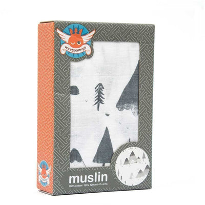 Weegoamigo Muslin Swaddle Wraps - Snowy Mountains - Swaddle - Weegoamigo - Afterpay - Zippay Carry Them Close