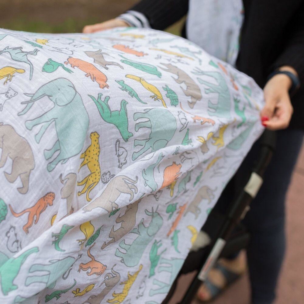 Weegoamigo Muslin Swaddle Wraps - Great and Small - Swaddle - Weegoamigo - Afterpay - Zippay Carry Them Close