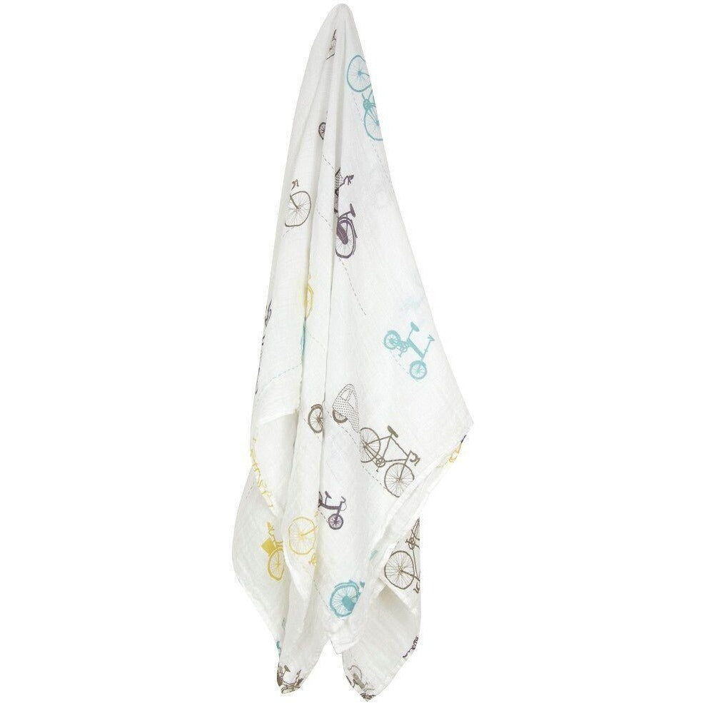 Weegoamigo Muslin Swaddle Wraps - Bicycles - Swaddle - Weegoamigo - Afterpay - Zippay Carry Them Close