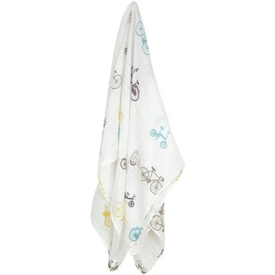 Weegoamigo Muslin Swaddle Wraps - Bicycles - Swaddle - Weegoamigo - Afterpay - Zippay Carry Them Close