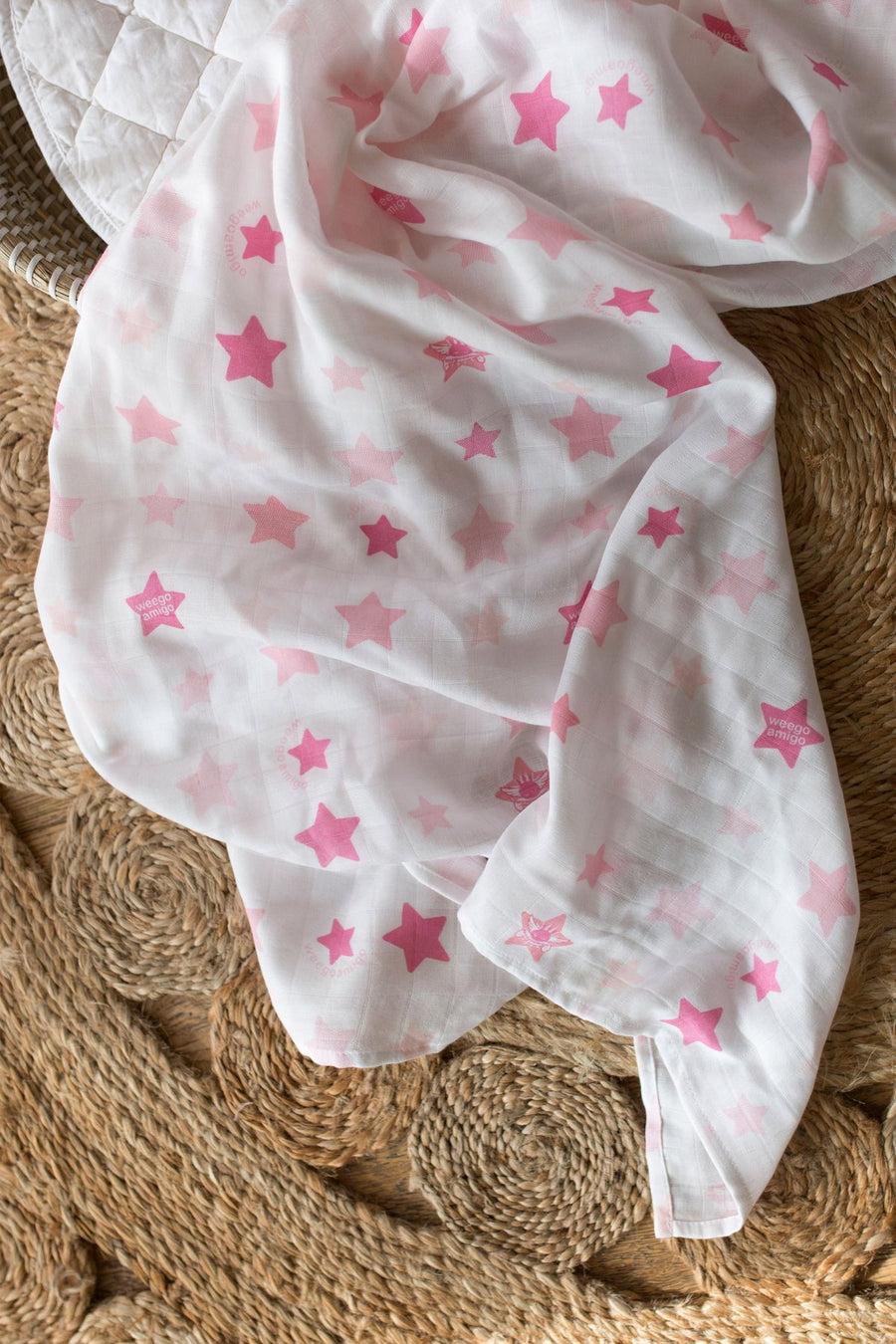 Weegoamigo - Bamboo Swaddle Wraps - Stars Pink