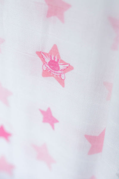 Weegoamigo - Bamboo Swaddle Wraps - Stars Pink