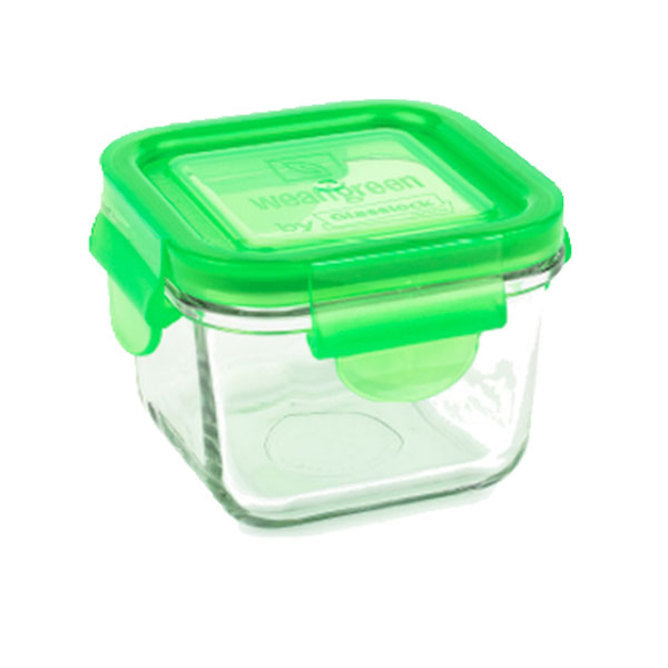 Wean Green - Glass Snack Cube 210ml - Pea