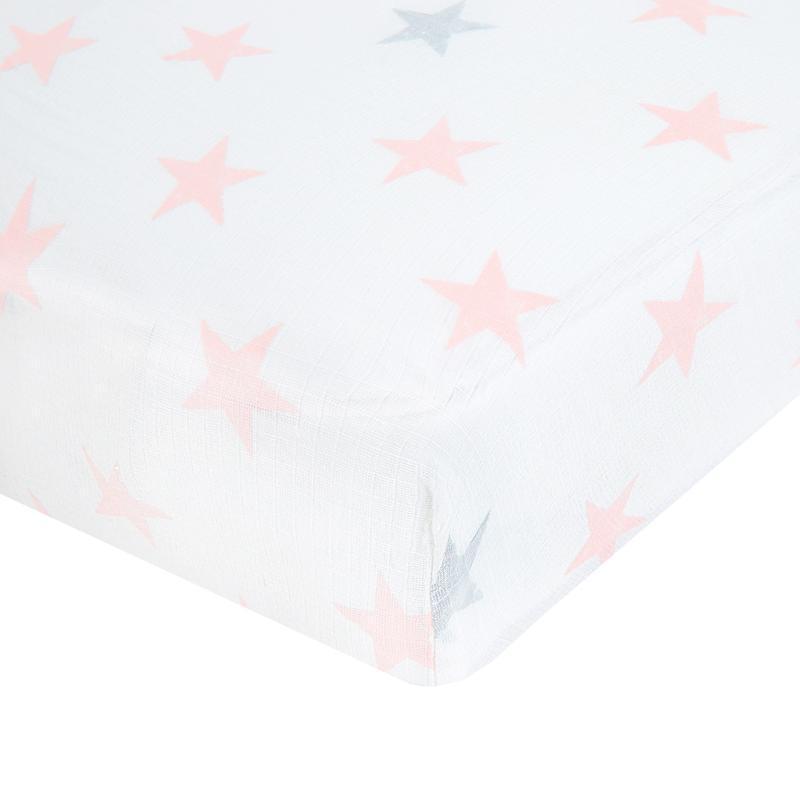 Aden and Anais - Aden by Aden + Anais - Cot Sheet Muslin - Doll Stars