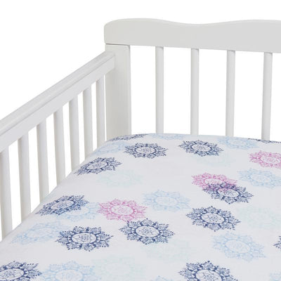 Aden and Anais - Aden by Aden + Anais - Cot Sheet Muslin - Pretty Pink Medallion