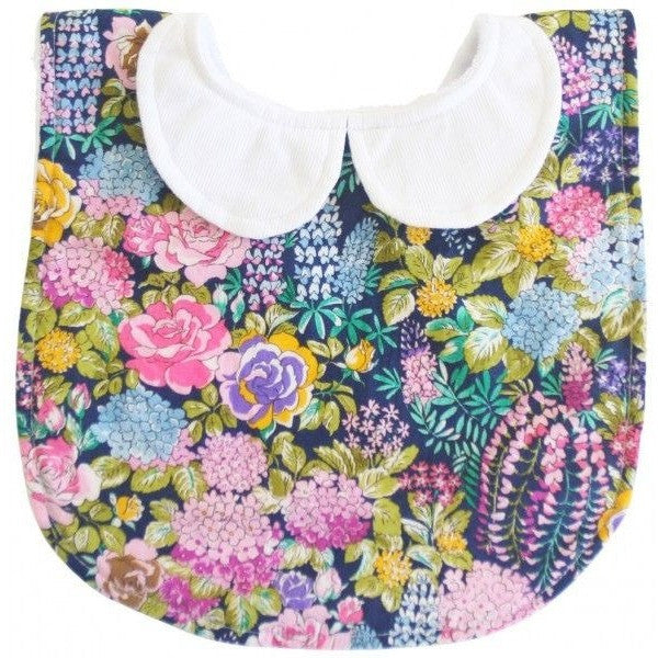 Alimrose - Peter Pan Collar English Garden Navy Bib - Clothing - Alimrose - Afterpay - Zippay Carry Them Close