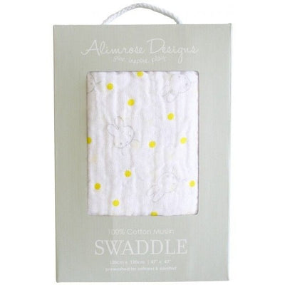 Alimrose Muslin Swaddle - Remy Bunny Yellow - Swaddle - Alimrose - Afterpay - Zippay Carry Them Close