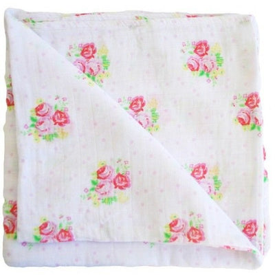 Alimrose Muslin Swaddle - Rose Floral Spots - Swaddle - Alimrose - Afterpay - Zippay Carry Them Close