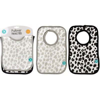 All4Ella Bibs Pull over Head (Set 2) - Leopard Black - Clothing - All4Ella - Afterpay - Zippay Carry Them Close