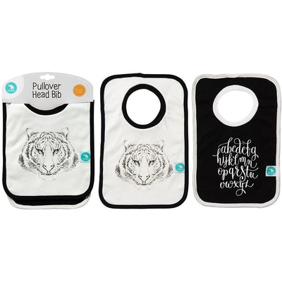 All4Ella Bibs Pull over Head (Set 2) - Alphabet Black - Clothing - All4Ella - Afterpay - Zippay Carry Them Close