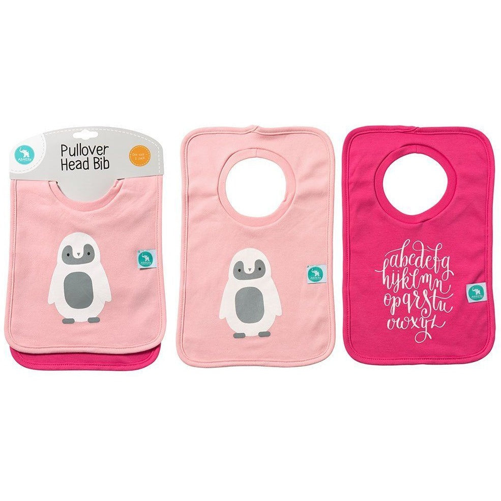 All4Ella Bibs Pull over Head (Set 2) - Alphabet Pink - Clothing - All4Ella - Afterpay - Zippay Carry Them Close