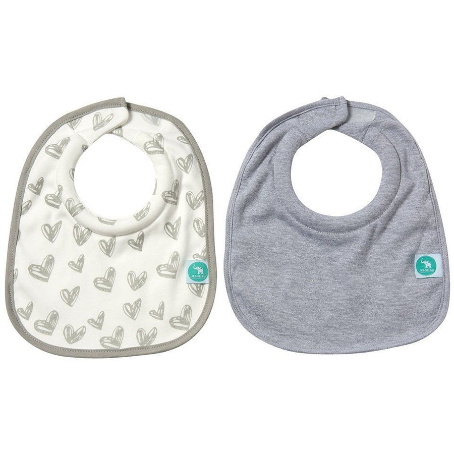 All4Ella Bibs Roll Neck (Set 2) - Hearts Grey - Clothing - All4Ella - Afterpay - Zippay Carry Them Close