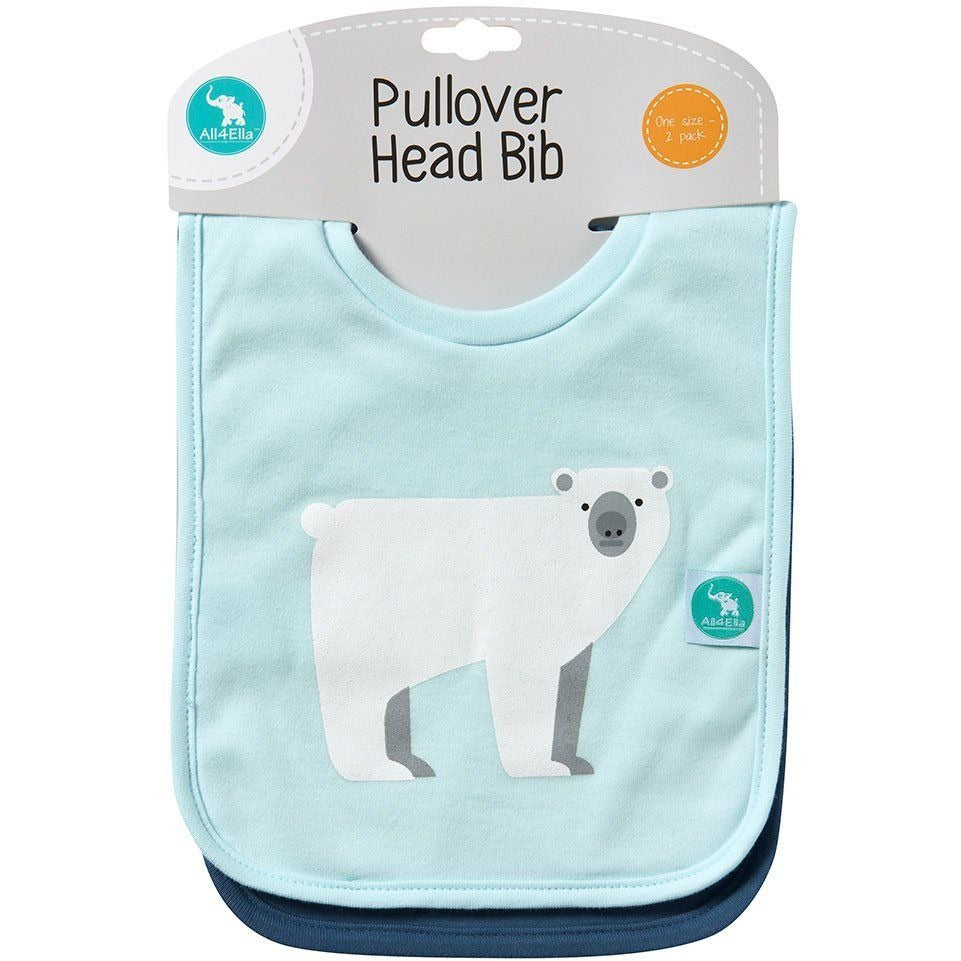 All4Ella Bibs Pull over Head (Set 2) - Alphabet Blue - Clothing - All4Ella - Afterpay - Zippay Carry Them Close