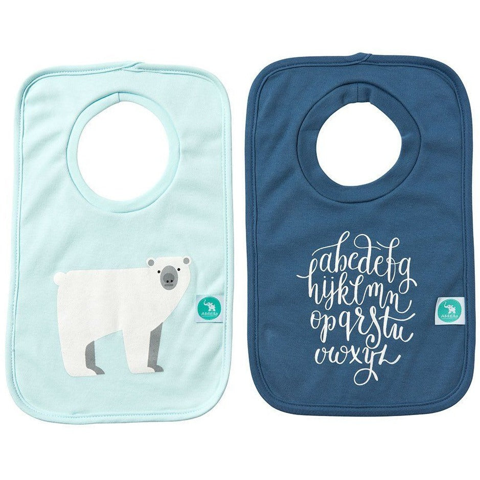 All4Ella Bibs Pull over Head (Set 2) - Alphabet Blue - Clothing - All4Ella - Afterpay - Zippay Carry Them Close