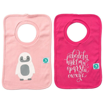 All4Ella Bibs Pull over Head (Set 2) - Alphabet Pink - Clothing - All4Ella - Afterpay - Zippay Carry Them Close