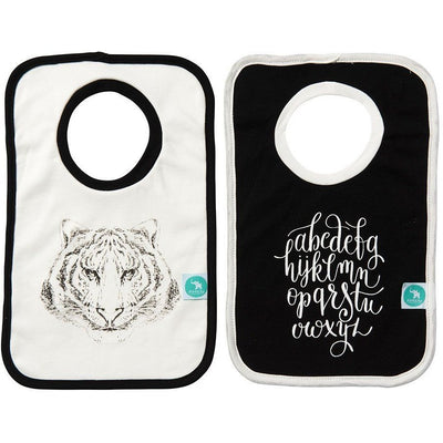 All4Ella Bibs Pull over Head (Set 2) - Alphabet Black - Clothing - All4Ella - Afterpay - Zippay Carry Them Close