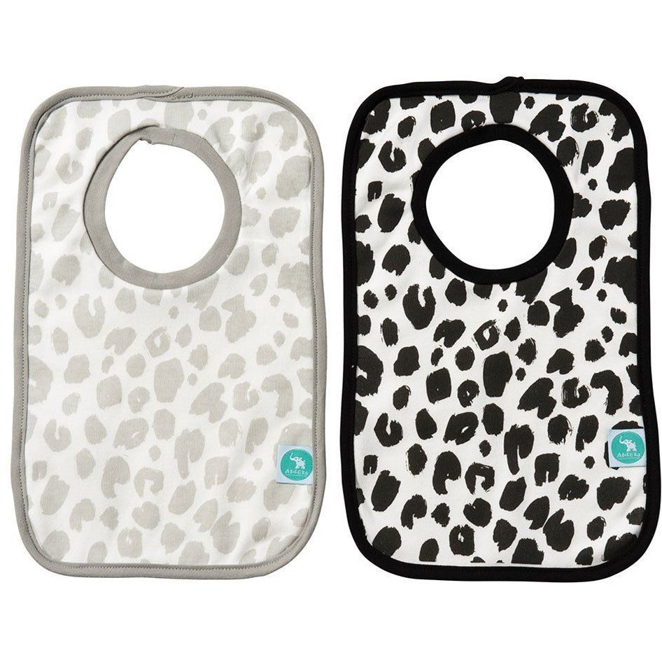 All4Ella Bibs Pull over Head (Set 2) - Leopard Black - Clothing - All4Ella - Afterpay - Zippay Carry Them Close
