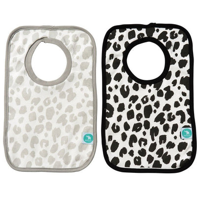 All4Ella Bibs Pull over Head (Set 2) - Leopard Black - Clothing - All4Ella - Afterpay - Zippay Carry Them Close