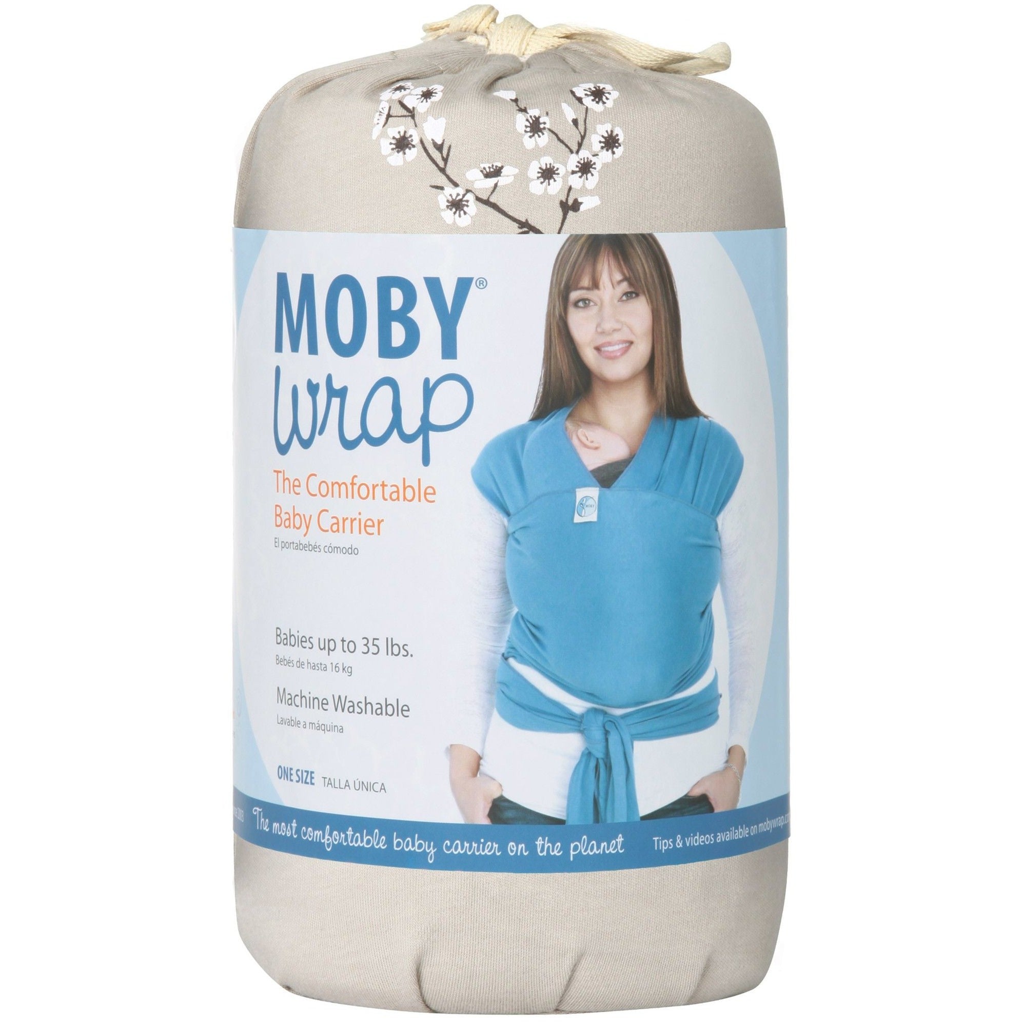 Moby Wrap - Almond Blossom - Stretchy Wrap - Moby - Afterpay - Zippay Carry Them Close