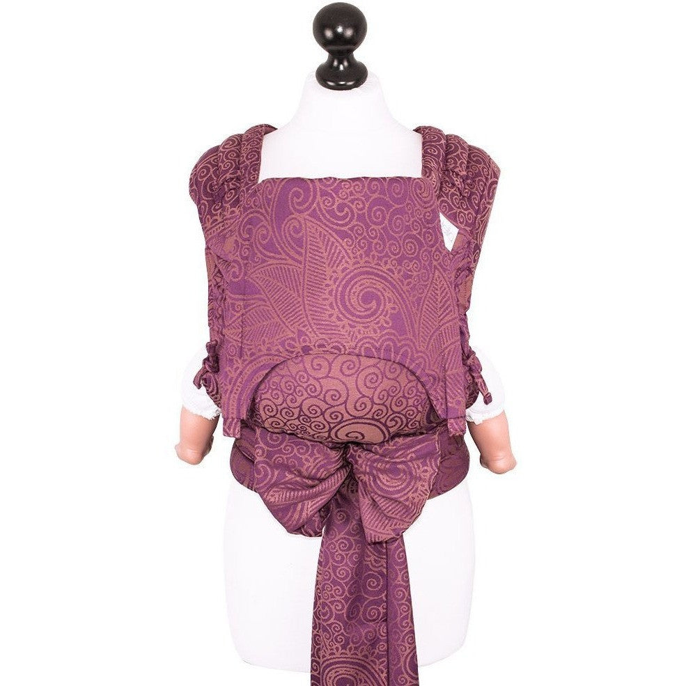 Fidella Fly Tai - MeiTai babycarrier Limited Edition Masala Mauve (Baby Size - From Birth), , Mei Tai, Fidella, Carry Them Close - 6