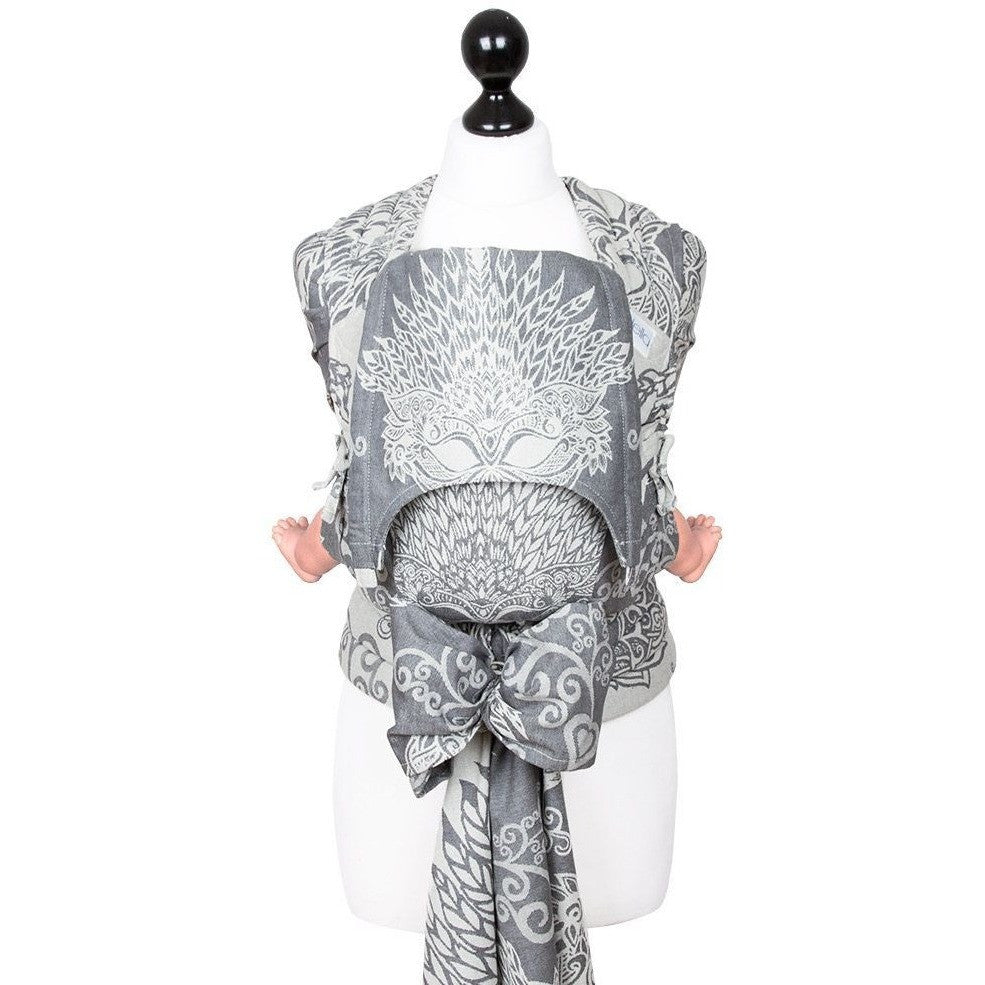 Fidella Fly Tai - MeiTai babycarrier Venetian Mask Grey (Baby Size - From Birth) Limited Edition - Meh Dai - Fidella - Afterpay - Zippay Carry Them Close