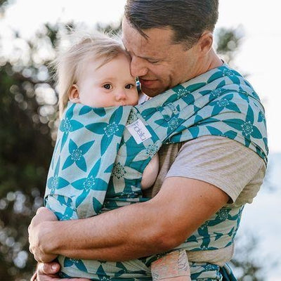Fidella Fly Tai - MeiTai babycarrier Limited Edition Blossom Ocean Blue (New Size - From 4months) - Meh Dai - Fidella - Afterpay - Zippay Carry Them Close
